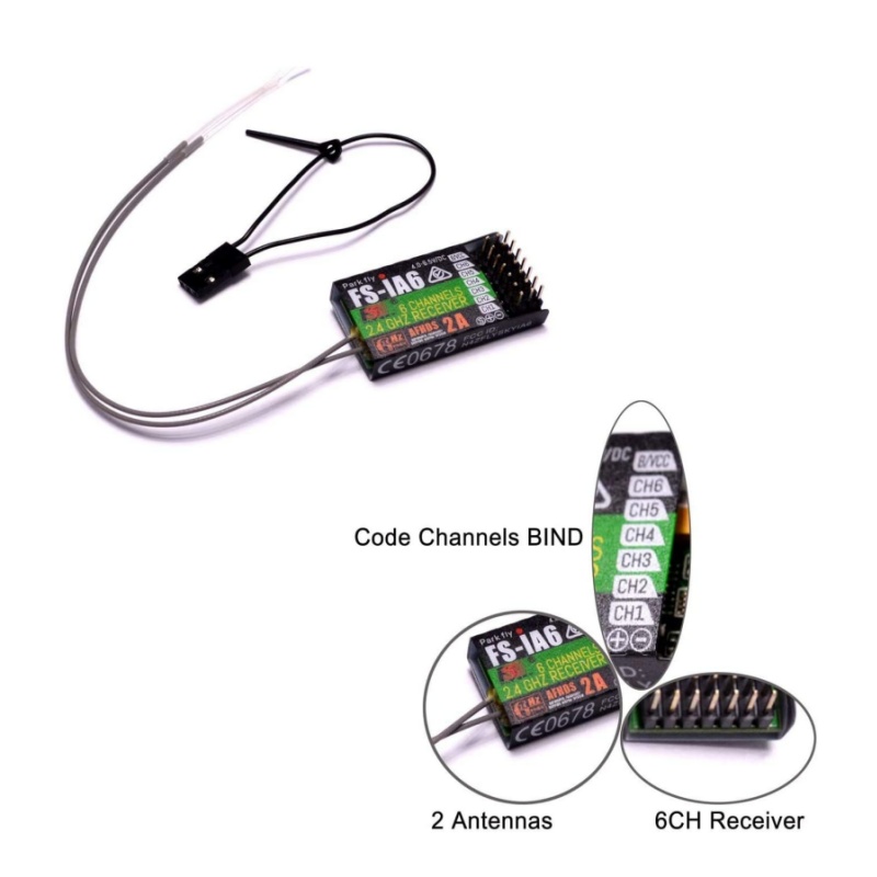 Drone Racing Battery - Flysky FS-IA6 Receiver 6CH Dual Antenna