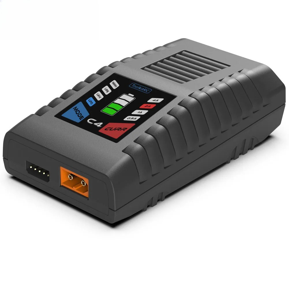 ToolkitRC C4 Charger 50W 5A AC - đánh giá và giá Drone Racing Charger