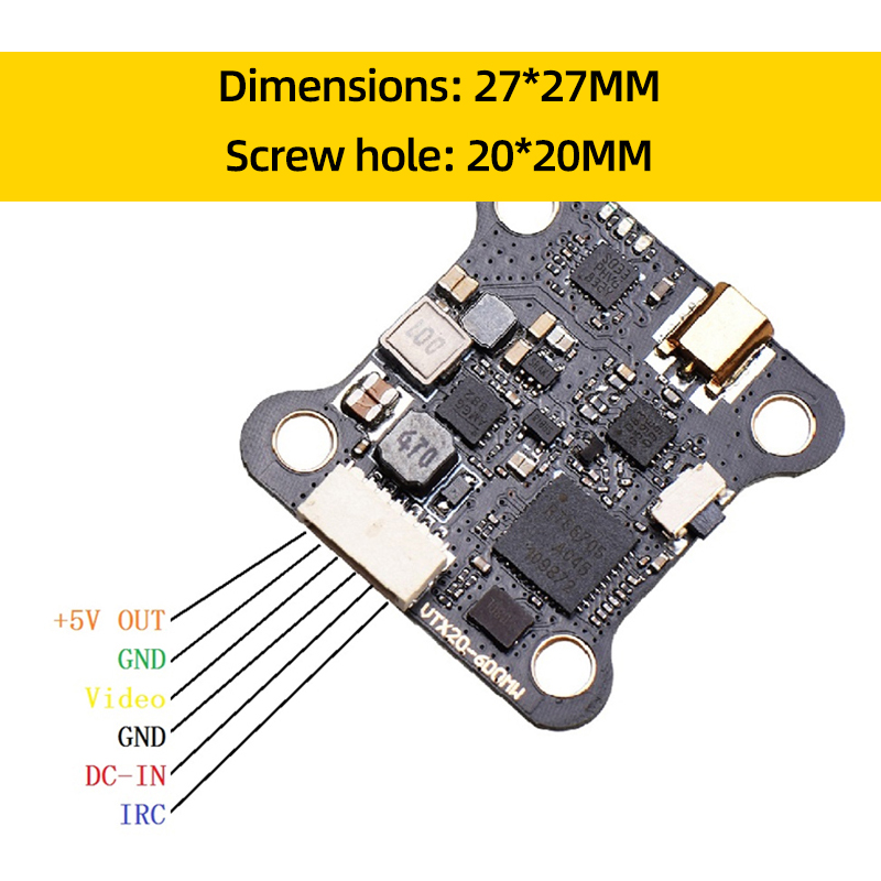 JHEMCU VTX20-600 5.8G 40CH FPV - đánh giá và giá Drone Racing Transmitter