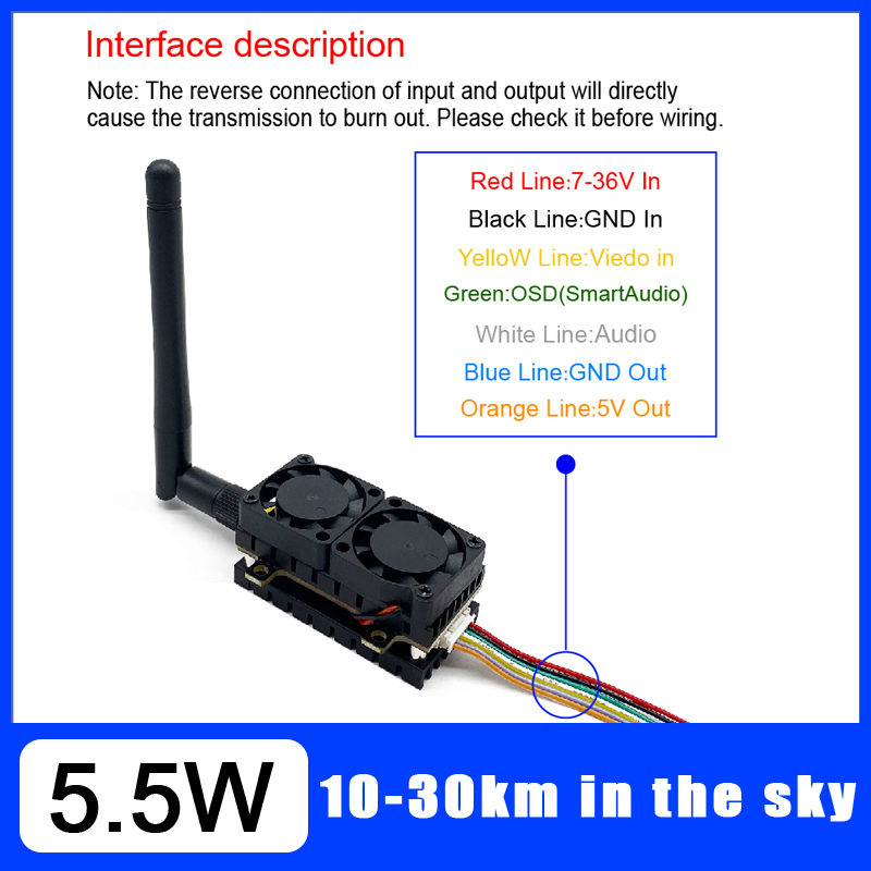 Long Range 5.8GHz 5.5W Video T - đánh giá và giá Drone Racing Vtx
