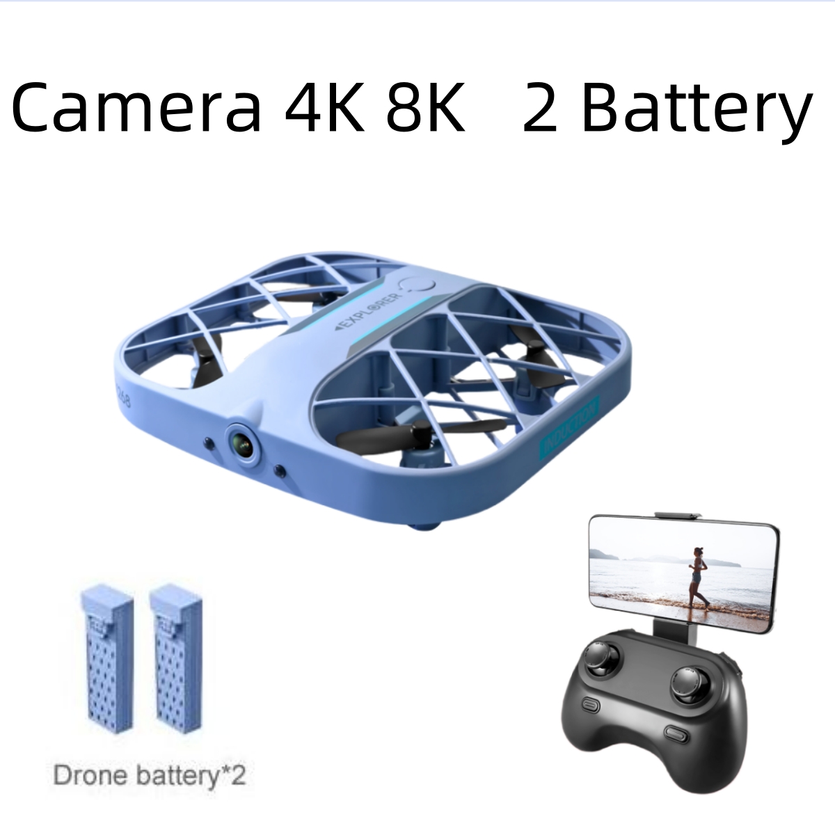 JJRC H107 FPV RC Drone with 2  - đánh giá và giá Drone Racing Battery